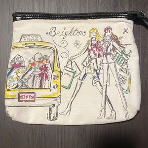 Brighton “Girls Night Out” canvas makeup bag NWOT